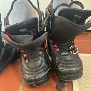Burton Kids Black and Red Boots